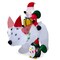 Costway 7 FT Tall Inflatable Polar Bear with Penguin Gift Bags & Gift Box Shaking Head